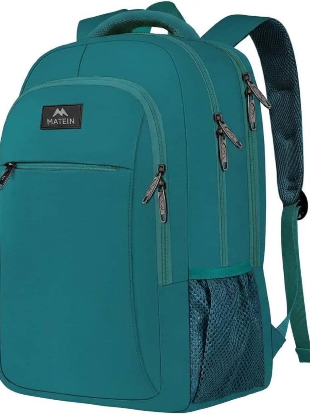Peacock Blue Slim Laptop Backpack, 15.6 Inch Underseat Travel Bag for Work